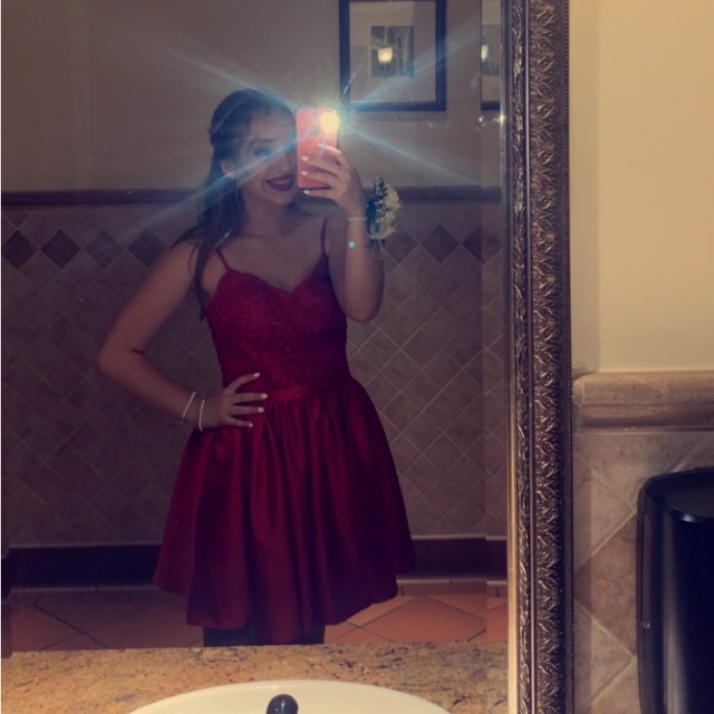 Royal Red Glitter Dress